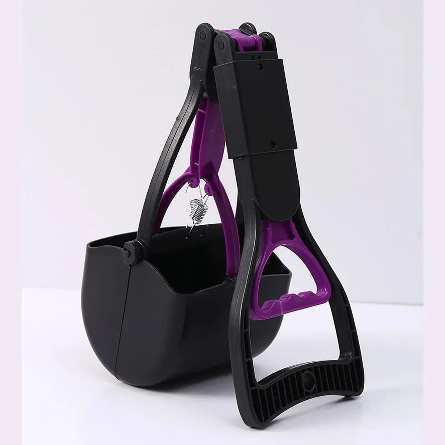 Dog Pooper Scooper Long Handle Jaw Clamp Heavy Duty Puppy Cat Waste Picker Pet Cleaning Shovel Tools