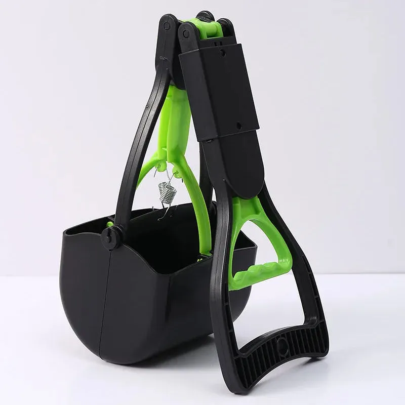 Dog Pooper Scooper Long Handle Jaw Clamp Heavy Duty Puppy Cat Waste Picker Pet Cleaning Shovel Tools