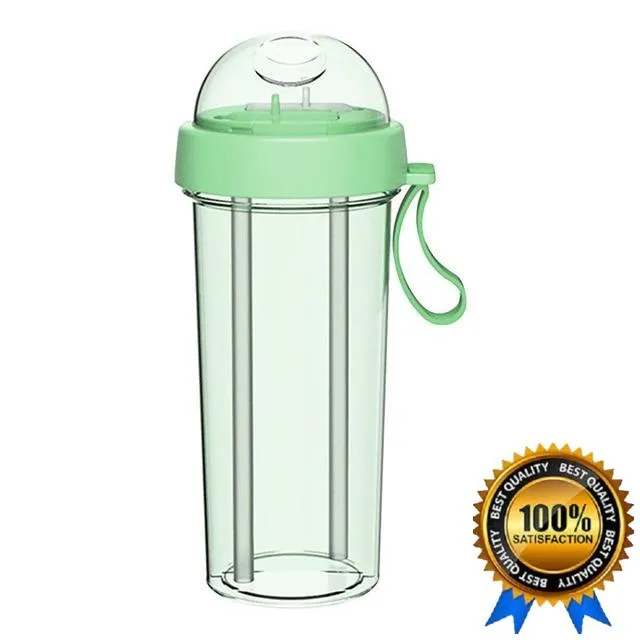 Double Sippy Twin Drink Cup Creative Water Bottle