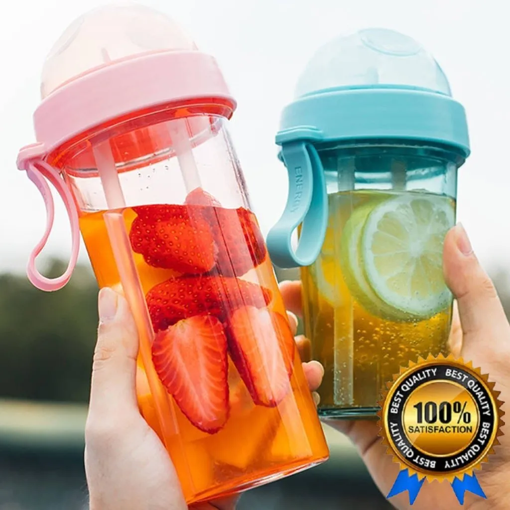 Double Sippy Twin Drink Cup Creative Water Bottle