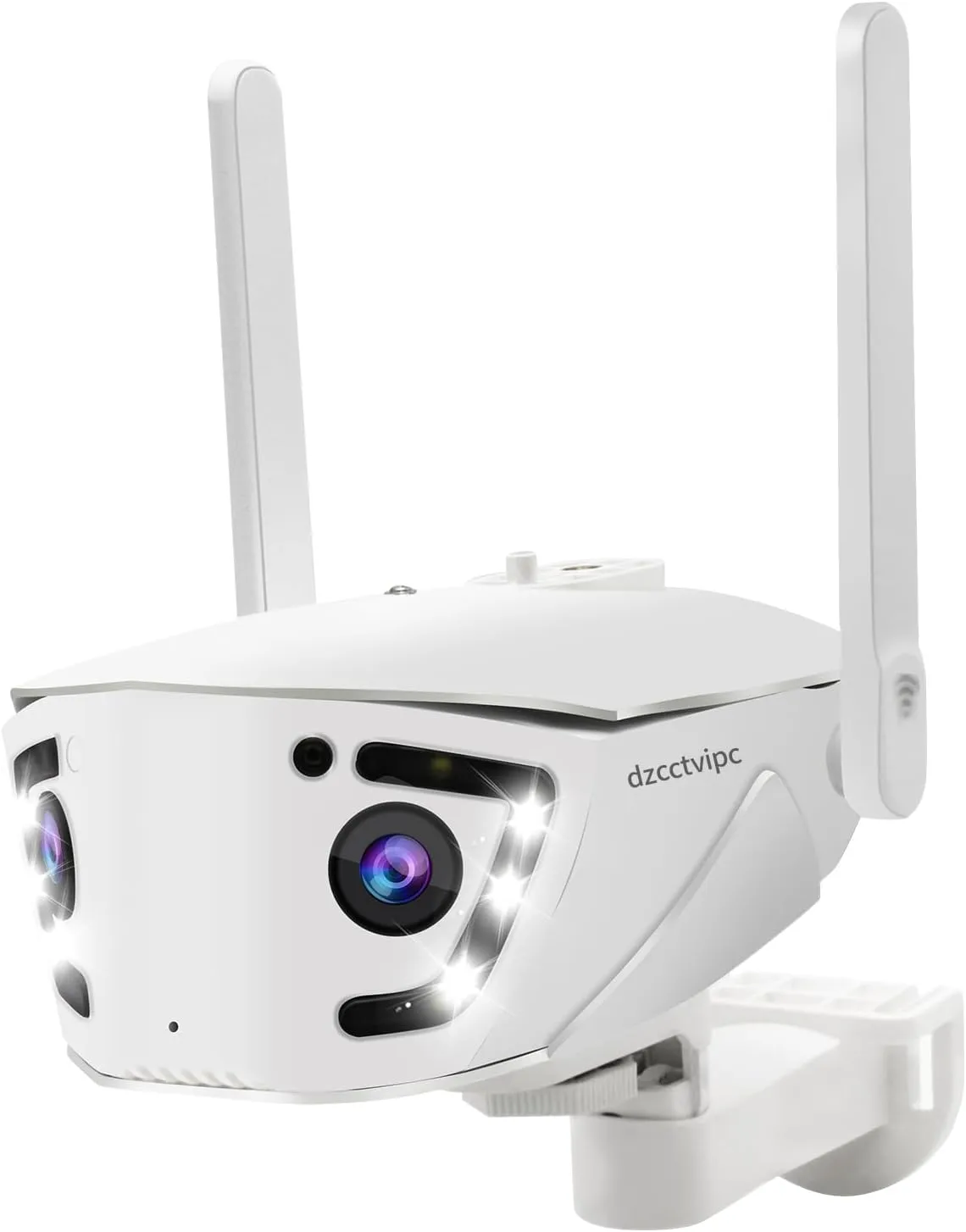 Dual Lens-IP Camera-Outdoor-Security-System,180-Degree Ultra Viewing Angle,Human/Vehicle/Pet Detection,Color Night Vision,2 Way Audio,4MP Panoramic Wide-5G&2.4G WiFi AI Smart Waterproof Cloud Cam