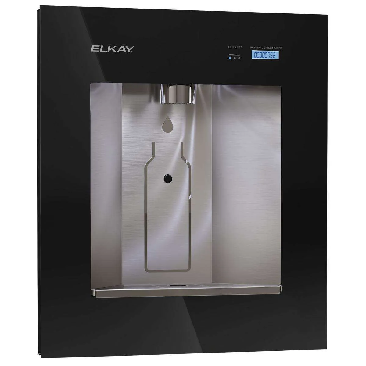 Elkay ezH2O Liv Built-in Filtered Refrigerated Water Dispenser, Remote Chiller, Midnight LBWD06BKK