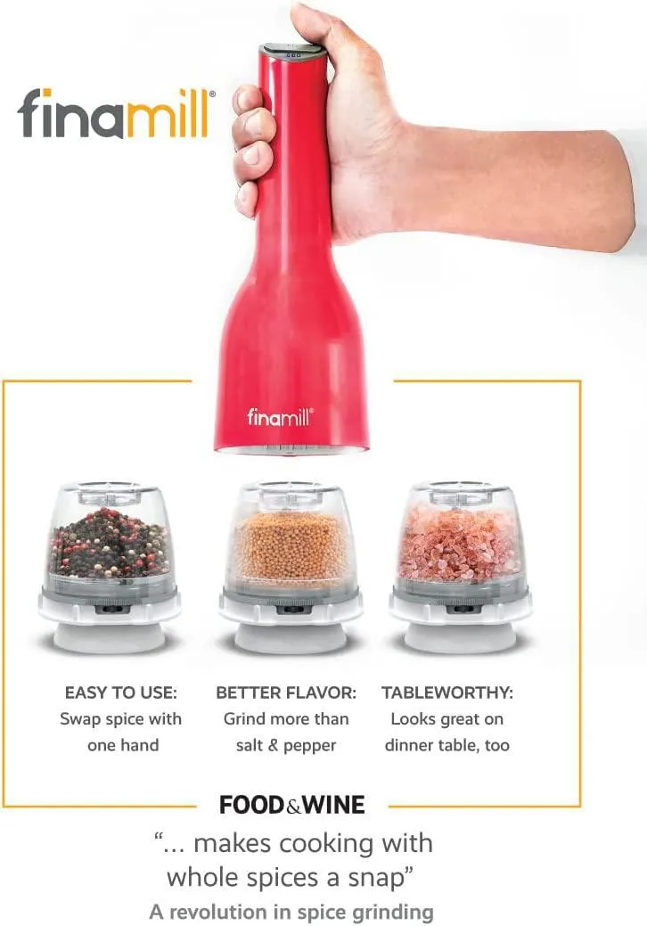 FinaMill Battery Spice Mill - Sangria