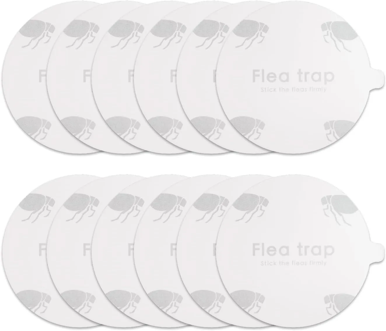 Flea Trap Refills, Flea Sticky Traps Refill Light Trap Discs Replacement Boards (12 PCS)