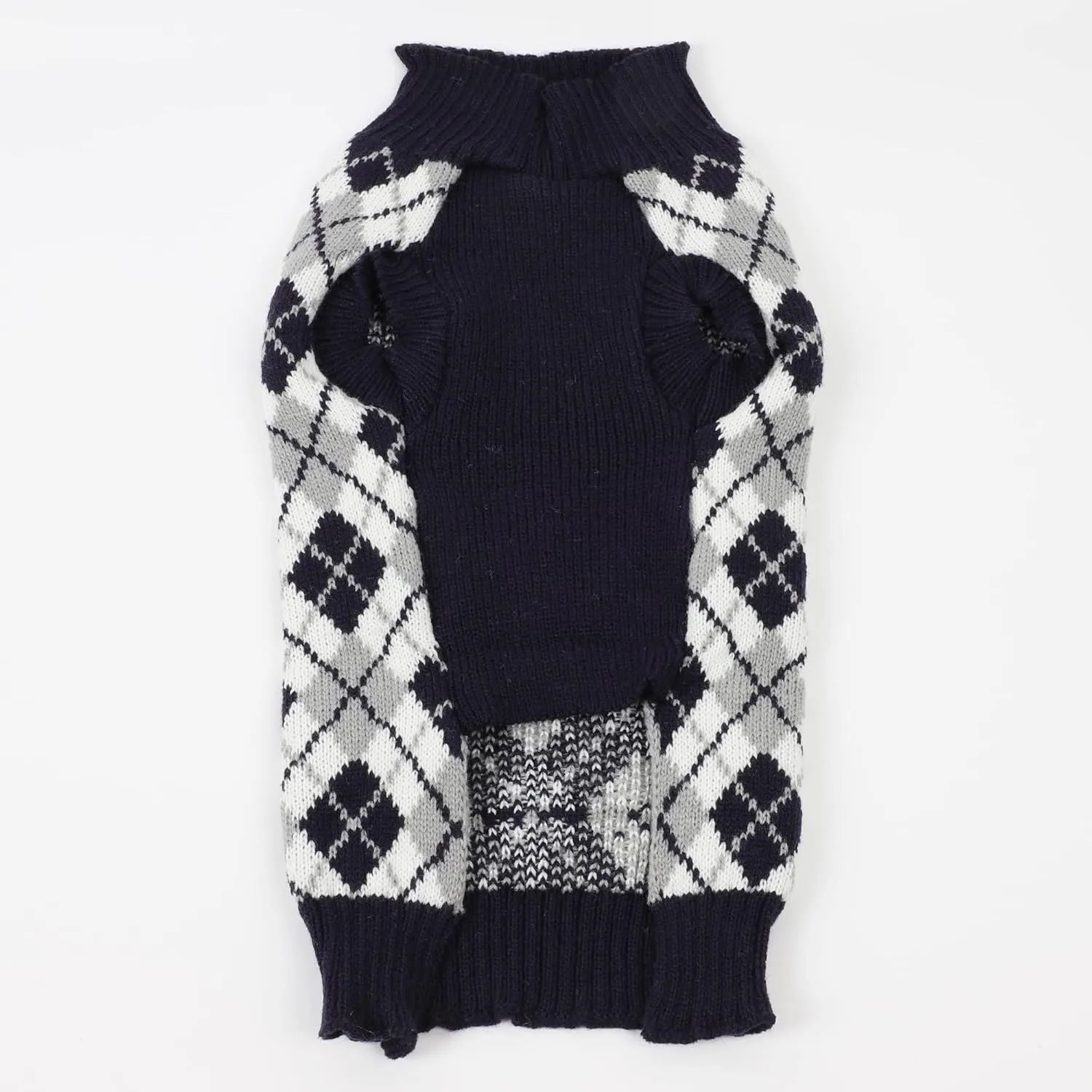 HAPEE Pet Clothes The Diamond Plaid Cat Dog Sweater,Dog Accessories,Dog Apparel,Pet Sweatshirt (Small, A01-Navy)
