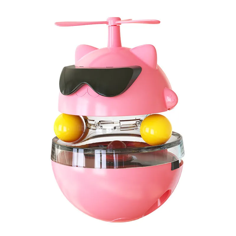 Infrared Electric Cat Teasing Carousel Ball Automatic Interactive Infrared Cat Food Dispenser
