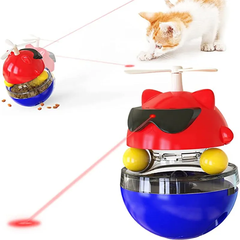 Infrared Electric Cat Teasing Carousel Ball Automatic Interactive Infrared Cat Food Dispenser