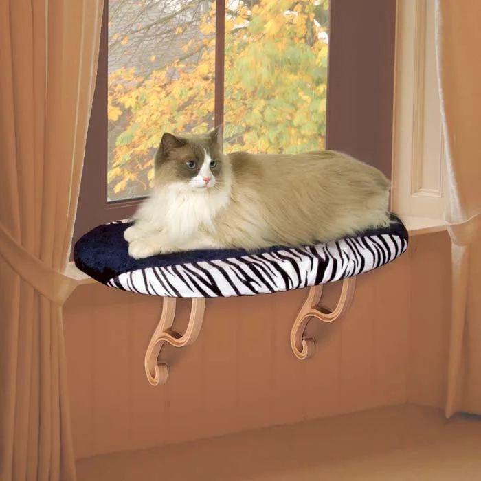 K&H Pet Products Zebra Kitty Sill - 14″ x 24″ x 9″