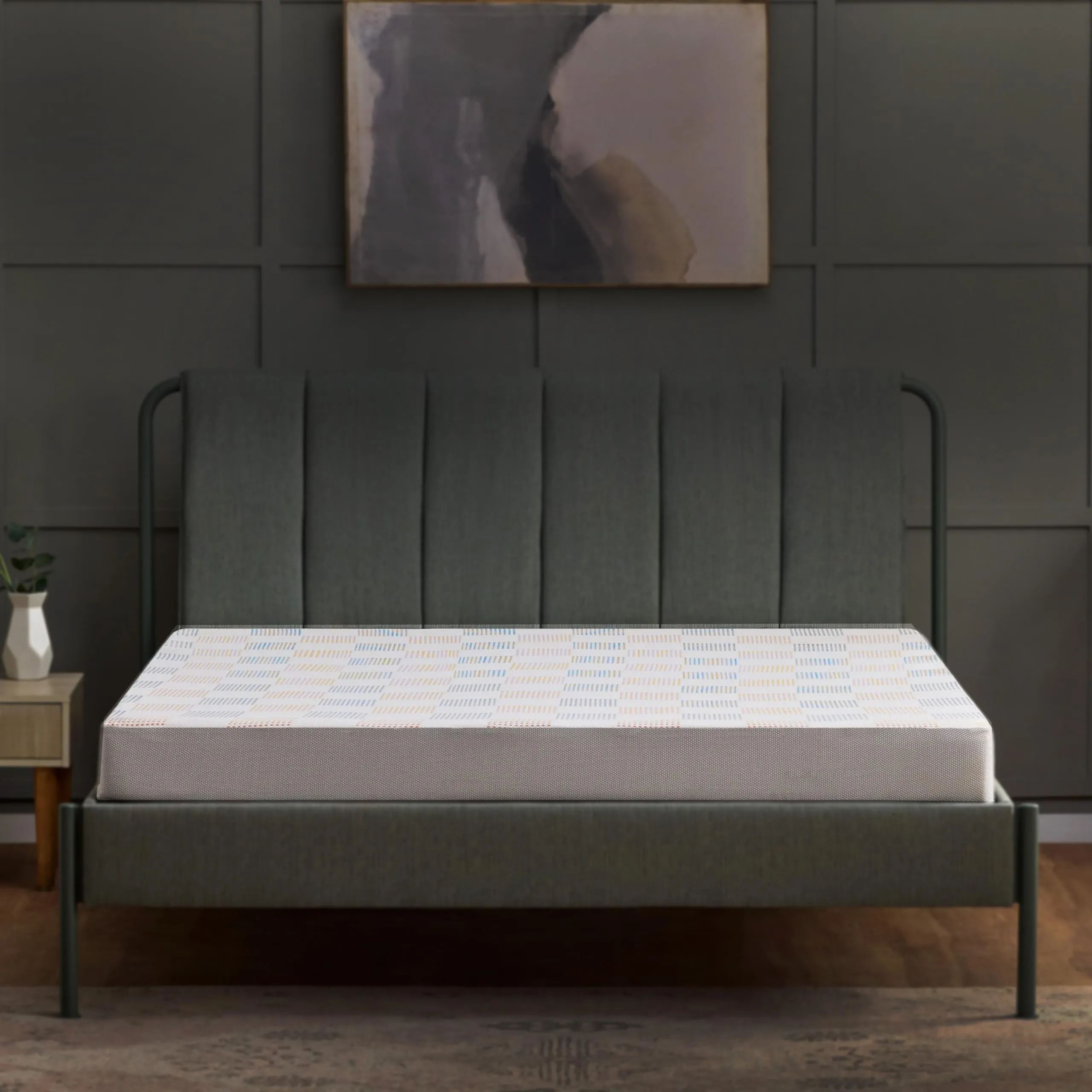 Kurl-On HR Foam Mattress | Dual Roll Pack Mattress | 4-Inch King Size Bed Mattress, (78X72X4 Inches, Soft & Firm Support), Reversible Soft & Firm Sides Mattress