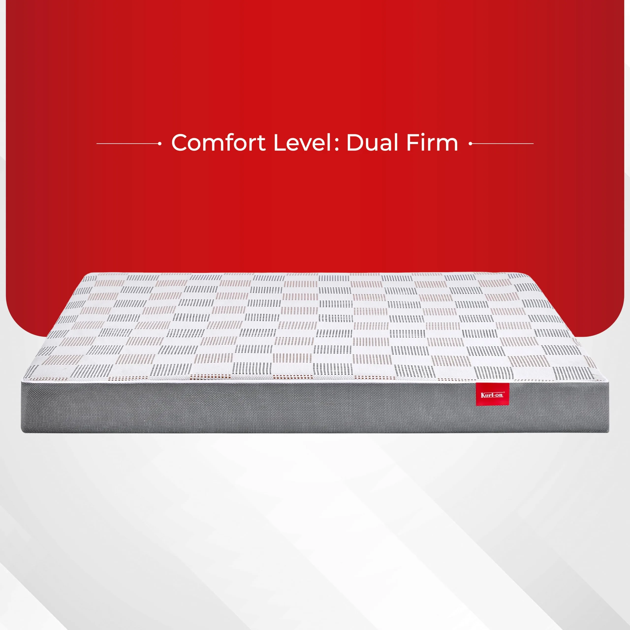 Kurl-On HR Foam Mattress | Dual Roll Pack Mattress | 4-Inch King Size Bed Mattress, (78X72X4 Inches, Soft & Firm Support), Reversible Soft & Firm Sides Mattress