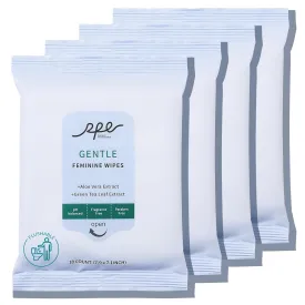 Large Feminine Wipes for Women, pH Balanced Soft Gentle Soothing Unscented Flushable Personal Hygiene Wipes for Intimate Period Care Portable to Go Sensitive Sanitary Wipes Travel (10ct, Pack of 4)