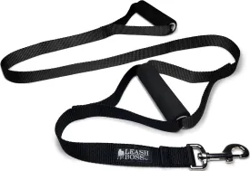 Leash Boss Original - Heavy Duty Dog Leash for Large Dogs - No Pull Double Handle Training Lead for Walking Big Dogs - Dog Leashes with Padded Handle for Control and Safety (Classic Black)