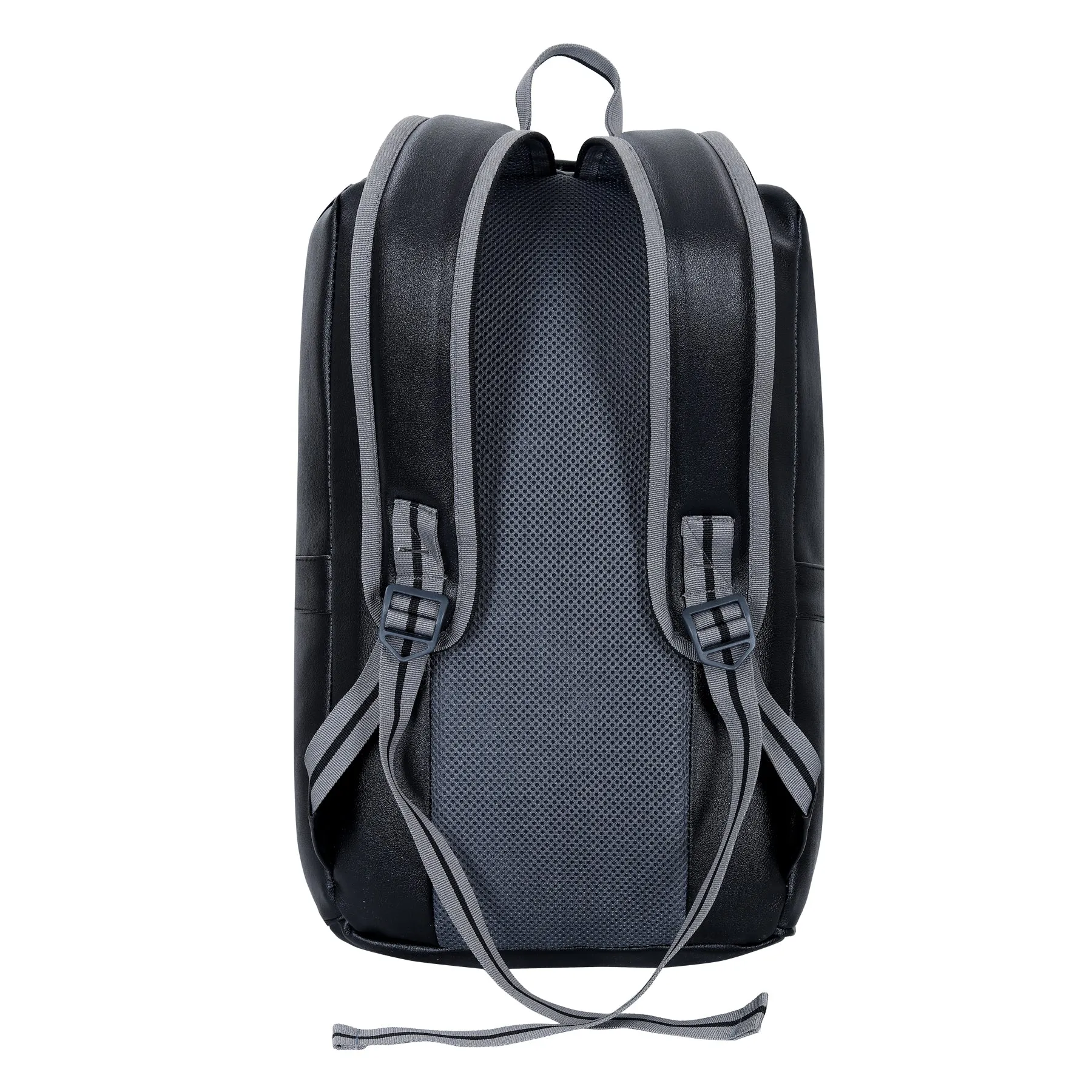 Leather World 14 inch Black Pu Leather Laptop College Casual Backpack Women (BP3081)