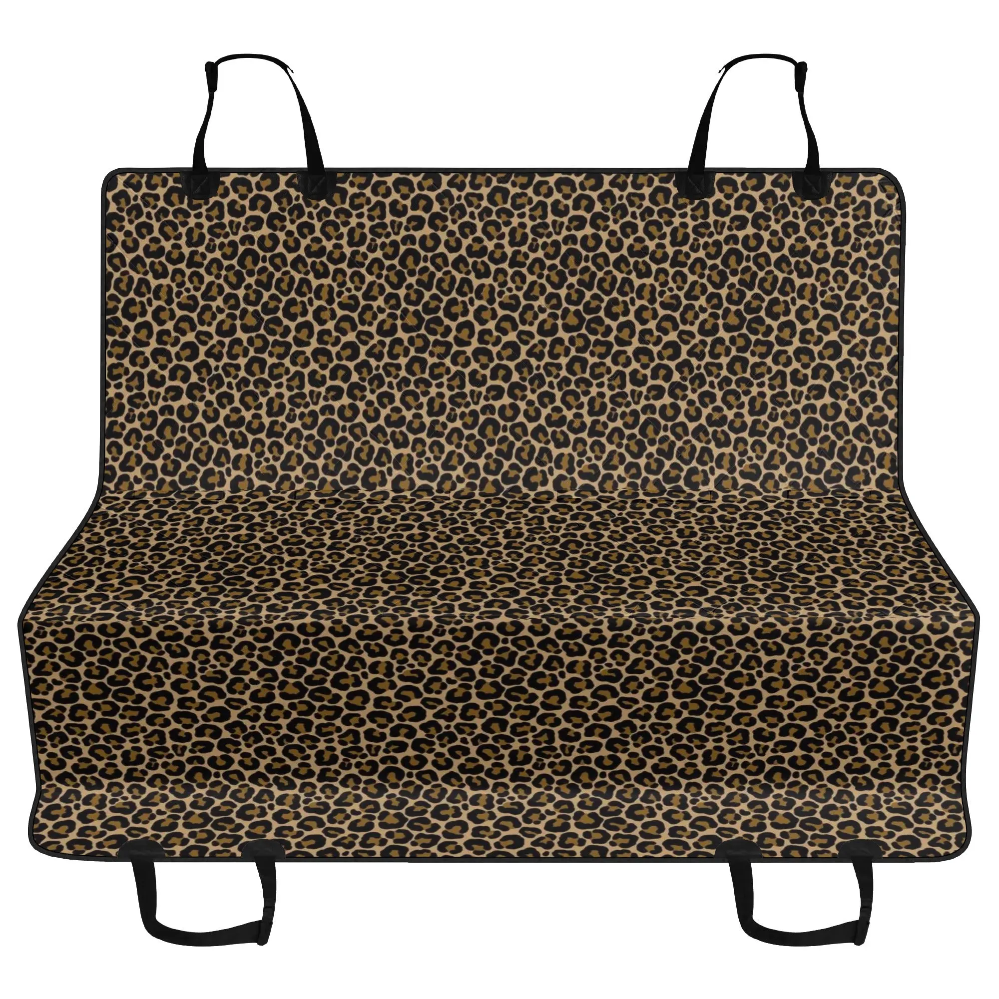 Leopard Dog Back Seat Cover, Animal Print Cheetah Cat Protector Pets Waterproof Washable Vehicle Blanket SUV Auto Truck Accessory