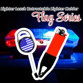 Lighter Leash Retractable Lighter Holder Back the Blue Flag Standard Size(1)