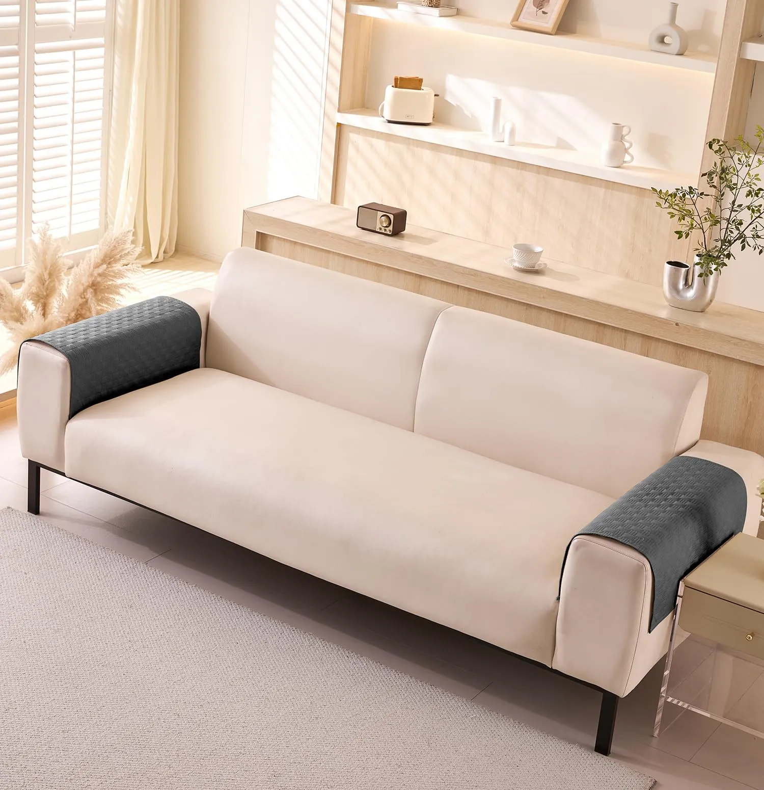 Luxury Waterproof Sofa Cover 1/2/3/4/5 Seater (Charcoal)