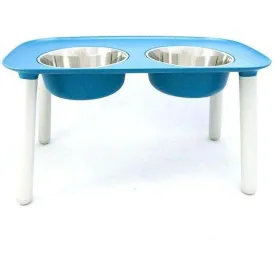 Messy Mutts Elevated Double Feeder Stainless Steel Bowls
