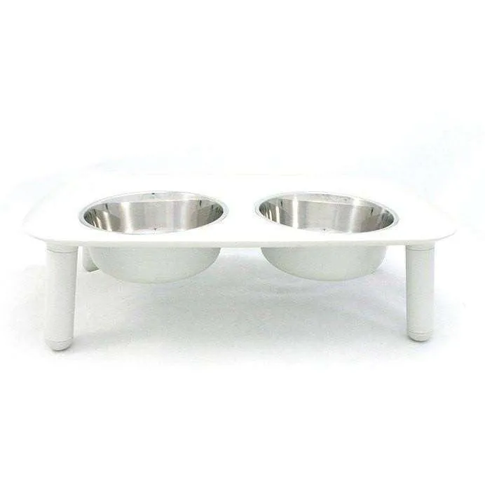 Messy Mutts Elevated Double Feeder Stainless Steel Bowls