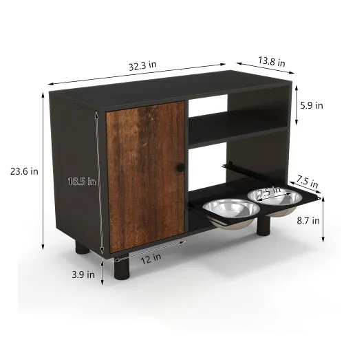 Modern Pet Cabinet with Built-In Feeding Station