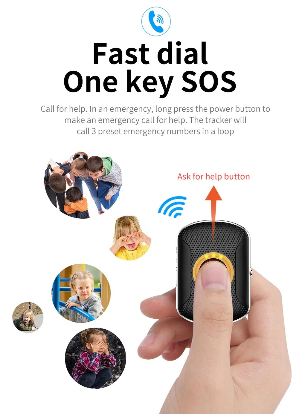 Moto-2 4G GPS Tracker | Talk/ Listen   SOS