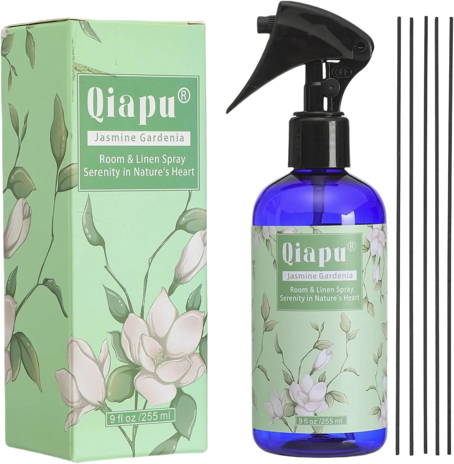 Natural Bedroom Linen Spray | Gardenia & Jasmine Scented Room Mist with Plant Extracts for Sheets, Pillows & Curtains  9oz