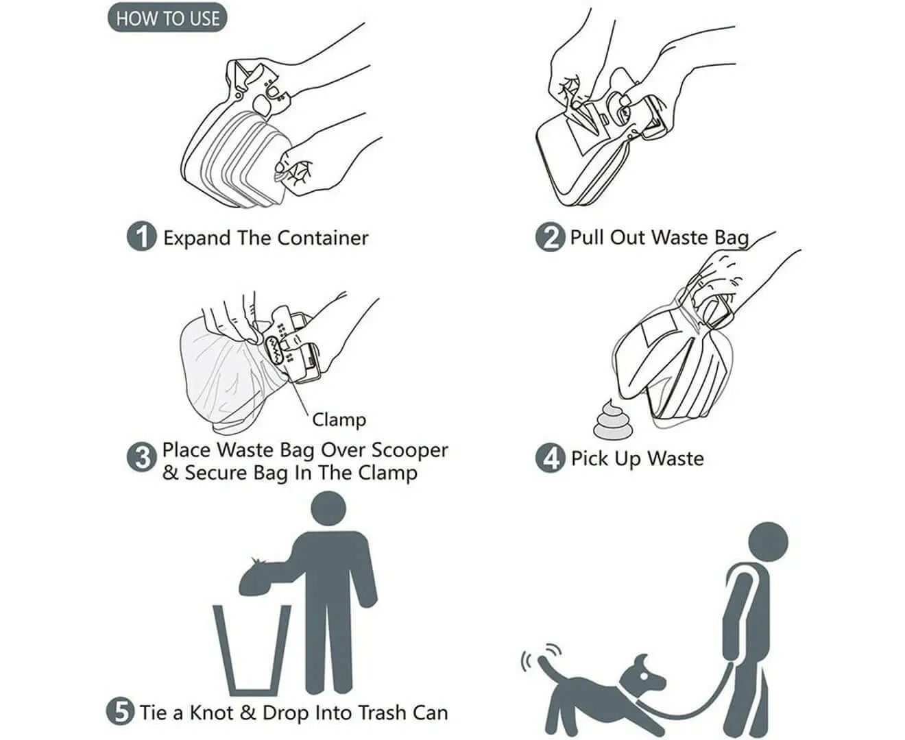 One-Handed Dog Poop Scooper