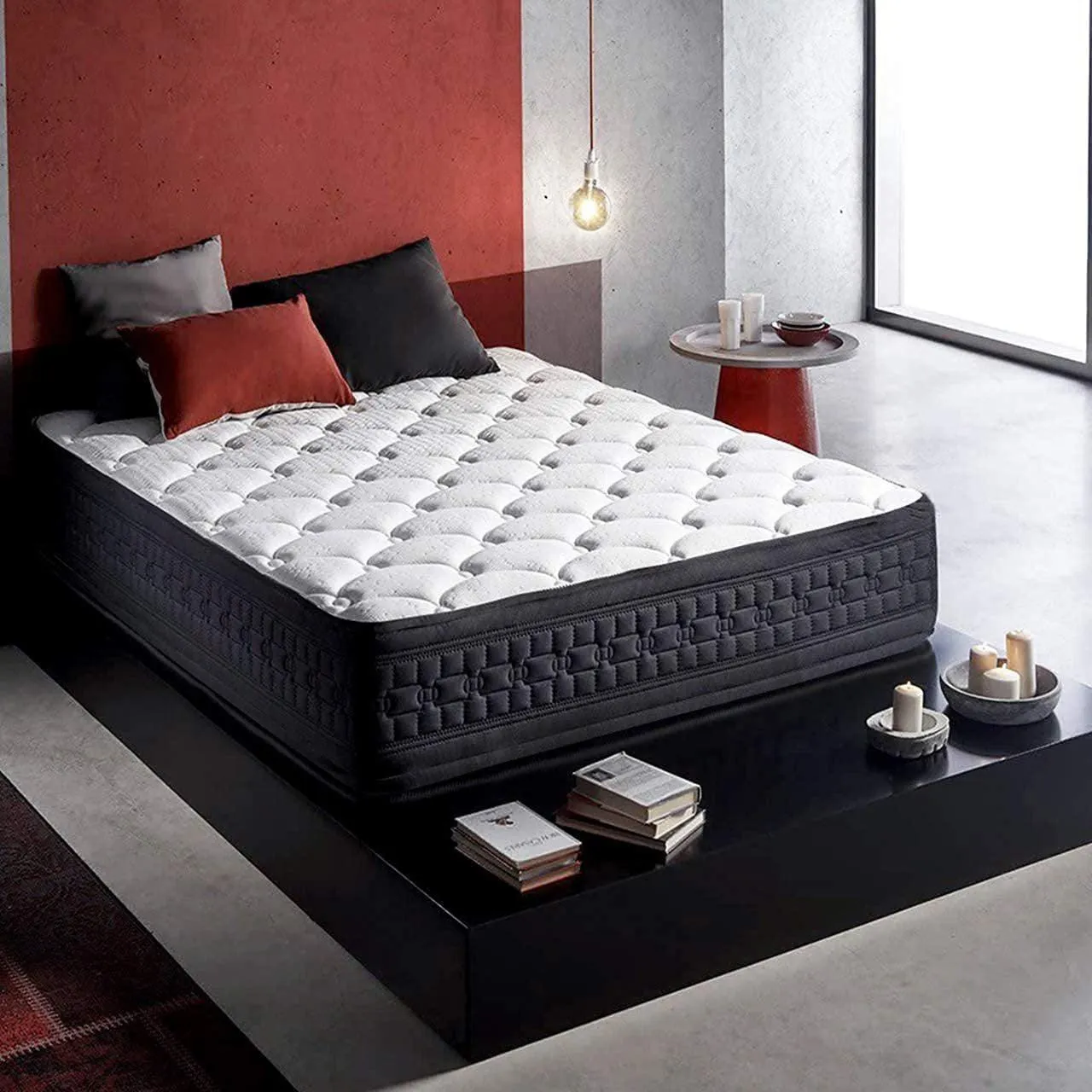 Orthopedic 8 inch Hybrid Memory Foam Pocket Spring Mattress