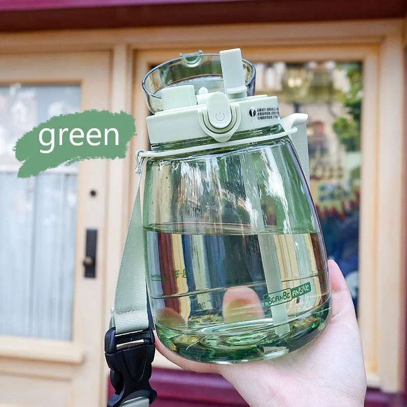Outdoor Water Bottle With Straw 45oz (1300ml) Large Capacity