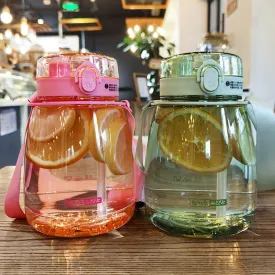 Outdoor Water Bottle With Straw 45oz (1300ml) Large Capacity