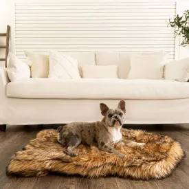 Paw Brands, PupRug™ Faux Fur Orthopedic Dog Bed, Curve Sable Tan