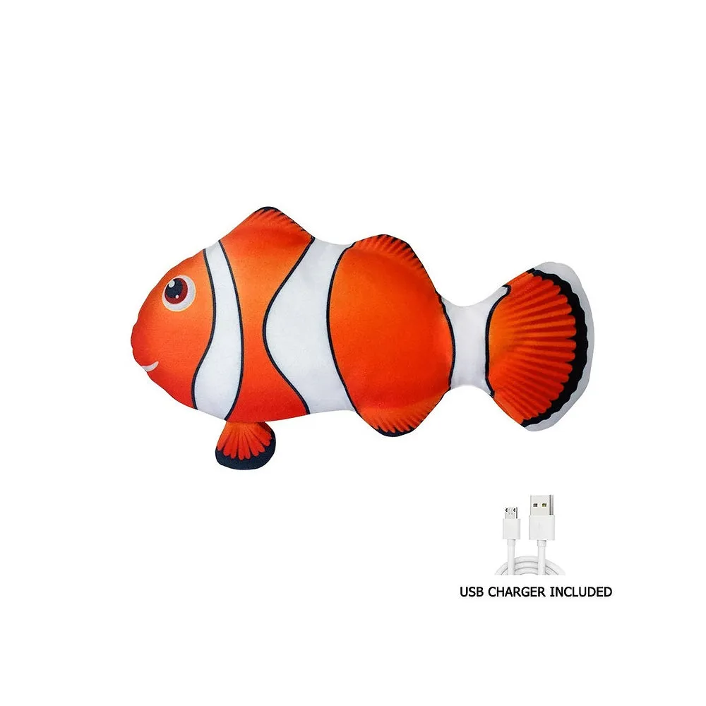 PawfectPals Interactive Touch Sensitive Fish Toy with Catnip (Orange)