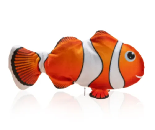 PawfectPals Interactive Touch Sensitive Fish Toy with Catnip (Orange)