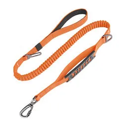 PAWS ASIA Factory Luxury Reflective Elastic Retractable Training Dog Leash With Pet Car Seat Belt Buckle