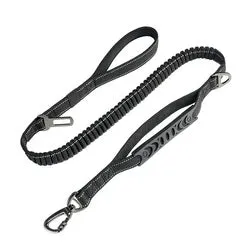 PAWS ASIA Factory Luxury Reflective Elastic Retractable Training Dog Leash With Pet Car Seat Belt Buckle