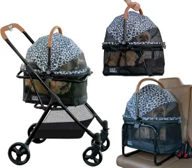 Pet Gear, A Vermont Family Owned Company Since 1936, 3-in-1 Travel System, View 360 Stroller Converts to Carrier and Booster Seat with Easy Click N Go Technology, for Small Dogs & Cats, 4 Colors