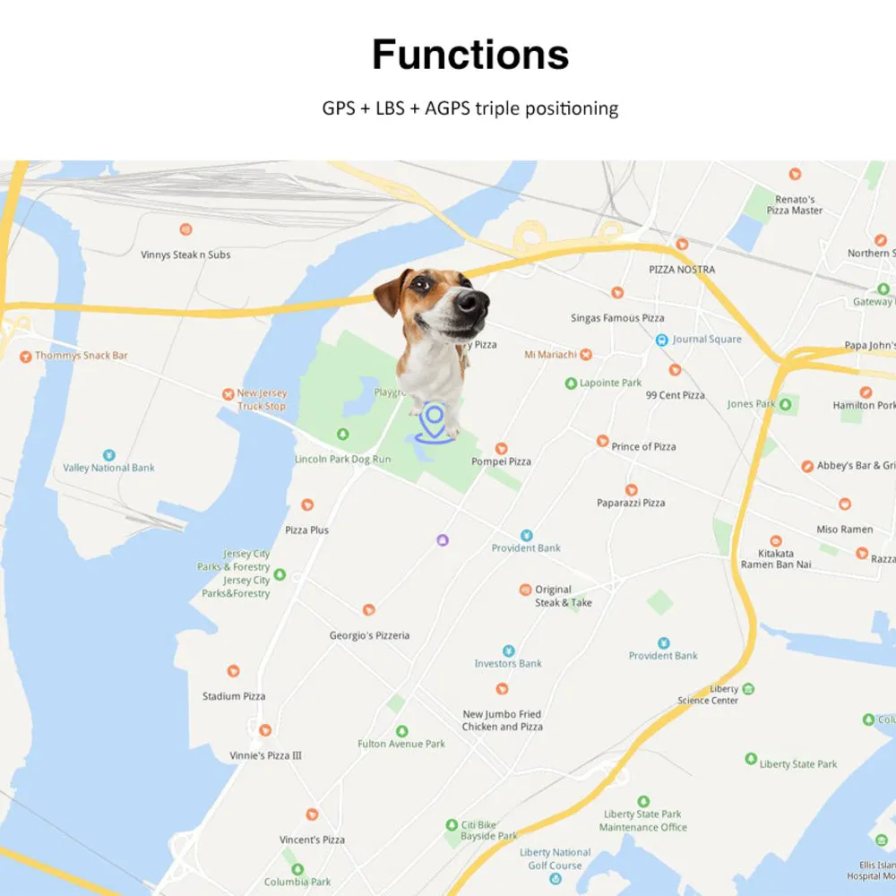 Pet GPS Tracker, Tracking Collar Device Waterproof Suitable For Dogs and Cats