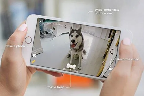 Petcube Bites Pet Camera with Treat Dispenser: HD 1080P Video Monitor, 2-Way Audio, Night Vision, Sound & Motion Alerts. designed for Dogs & Cats