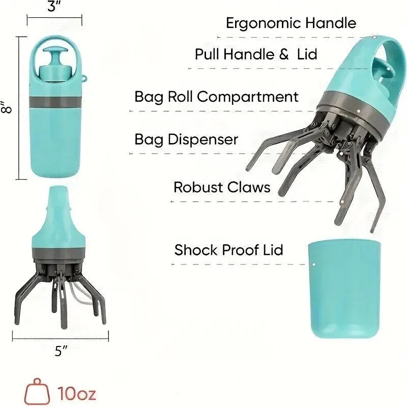 Portable Dog Poop Scooper with Bag Dispenser