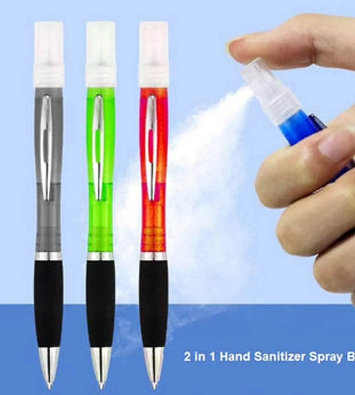 Portable Pen Sanitizer Spray/ball pen, Bottle Pen 10 ML Empty - Sanitizer Spray Pen Transparent, Refillable for Travel & Daily