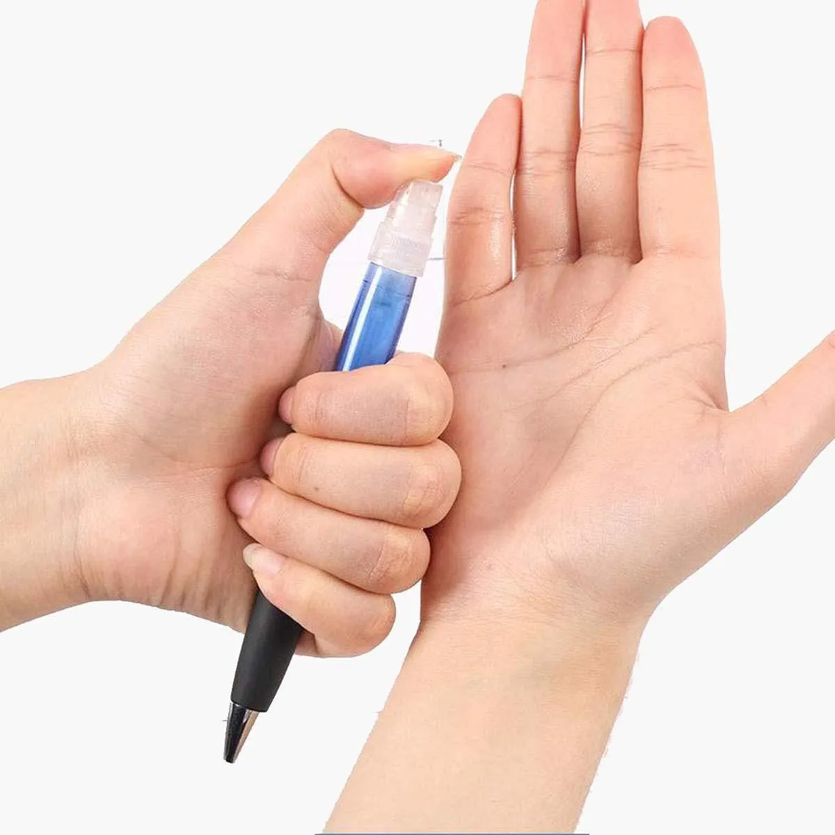 Portable Pen Sanitizer Spray/ball pen, Bottle Pen 10 ML Empty - Sanitizer Spray Pen Transparent, Refillable for Travel & Daily