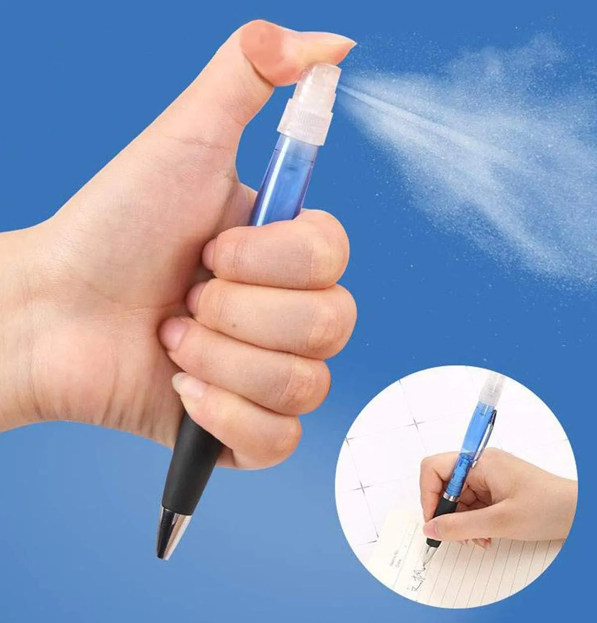 Portable Pen Sanitizer Spray/ball pen, Bottle Pen 10 ML Empty - Sanitizer Spray Pen Transparent, Refillable for Travel & Daily