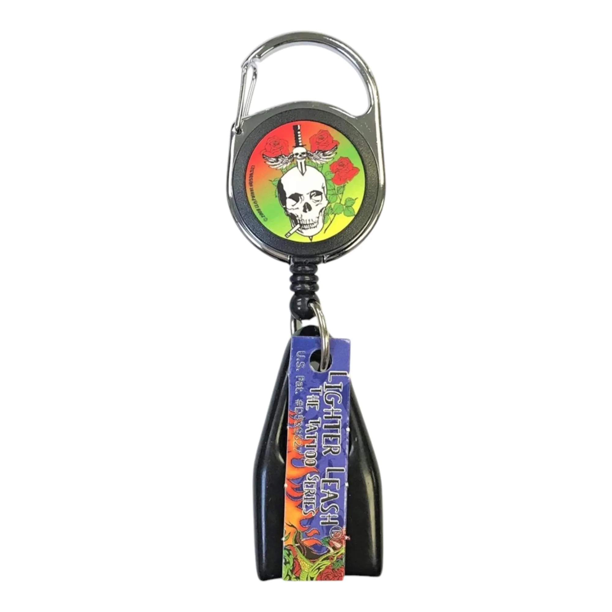 Premium Lighter Leash Retractable Lighter Holder - Tattoo Series-  Assorted Design(1)