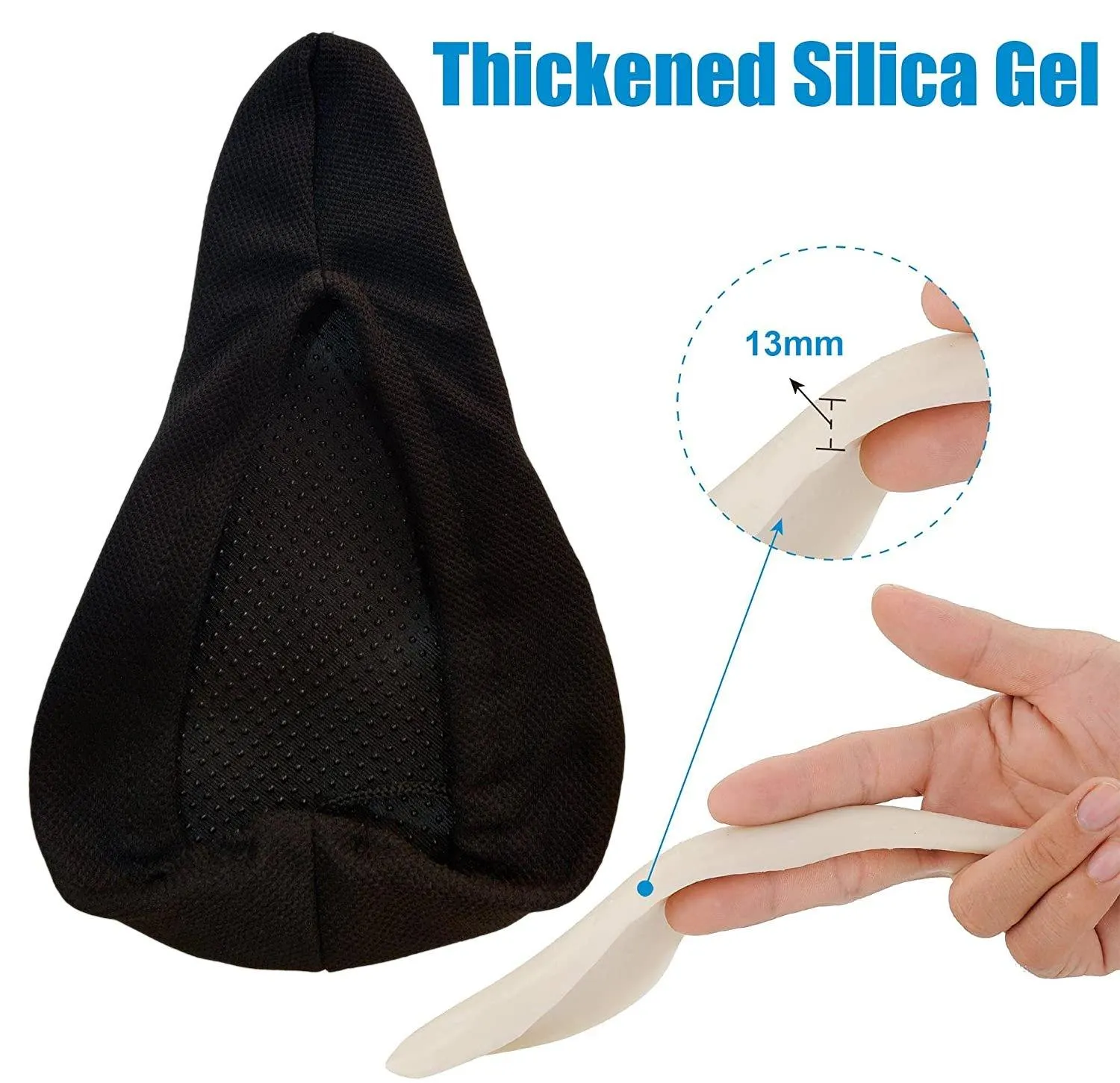 Prokick Bicycle Gel Tech Saddle Cover for Mountain & Hybrid Cycles with Waterproof Cover (Black)