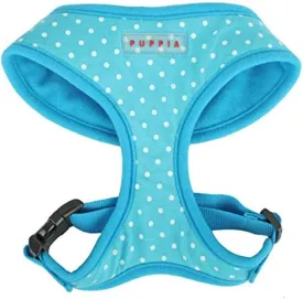 Puppia Dotty Dog Harness Over-The-Head No Pull No Choke Walking Training Adjustable for Small & Medium Dog, Large, Sky Blue