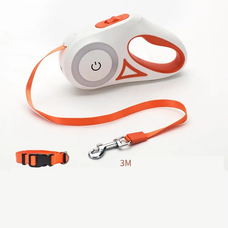 Retractable Dog Leash with Collar