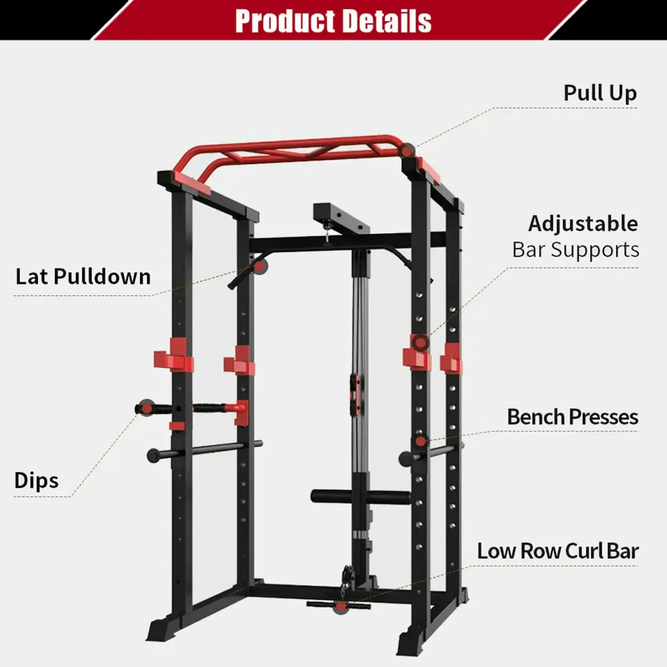 RMAX-3750 Multi-Function Adjustable Power Rack