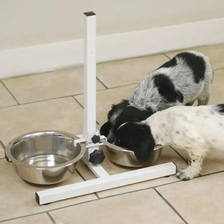 Rosewood Adjustable Double Diner Dog Bowl Set