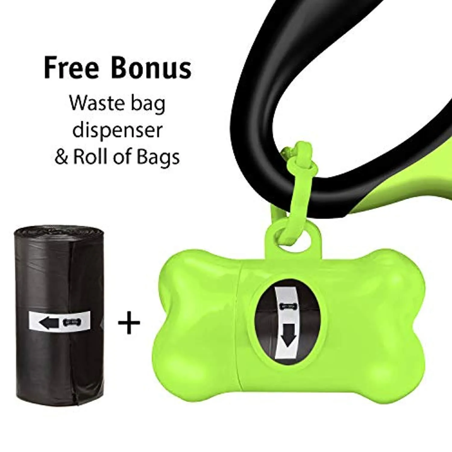 Ruff 'n Ruffus Retractable Dog Leash with Free Waste Bag Dispenser and Bags   Bonus Bowl | Heavy-Duty 16ft Retracting Pet Leash | 1-Button Control | Durable