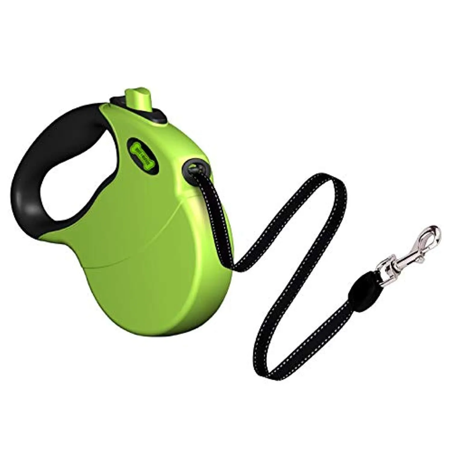 Ruff 'n Ruffus Retractable Dog Leash with Free Waste Bag Dispenser and Bags   Bonus Bowl | Heavy-Duty 16ft Retracting Pet Leash | 1-Button Control | Durable