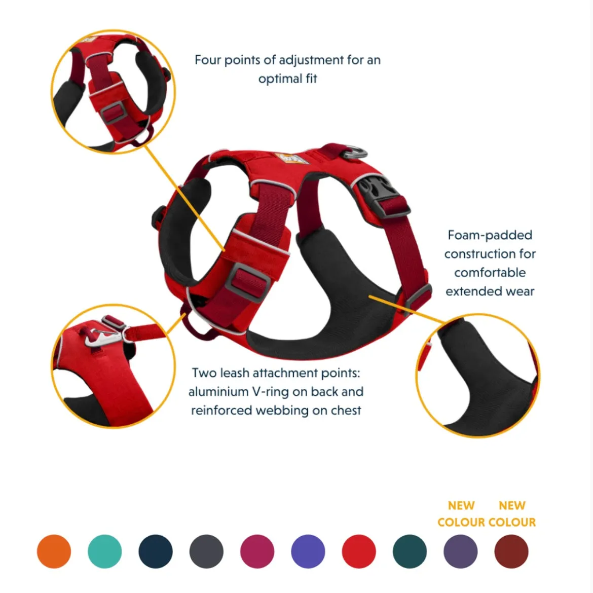 Ruffwear Front Range® Dog Harness in Hibiscus Pink